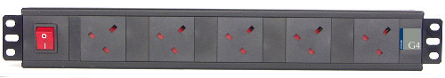 UK mains outlet 19" rack mounted power feeders
